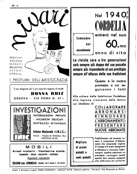 Cordelia rivista mensile della donna italiana