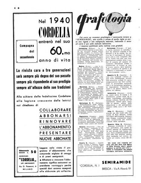 Cordelia rivista mensile della donna italiana