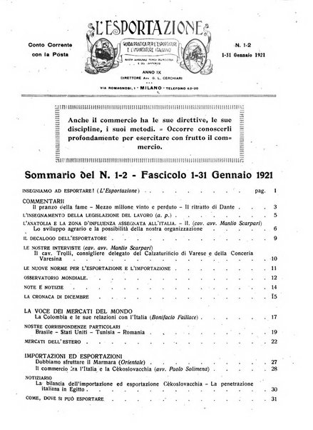 L'esportazione guida pratica per l'esportatore e l'importatore italiano