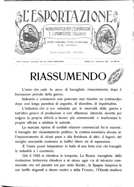 L'esportazione guida pratica per l'esportatore e l'importatore italiano