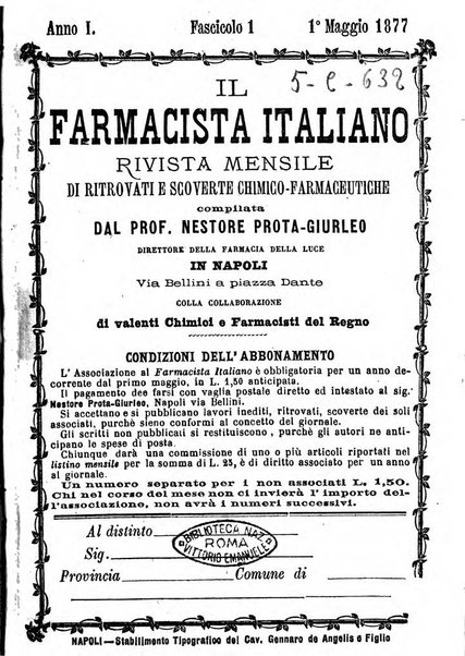 Il farmacista italiano ed il medico pratico rivista mensile di scoverte chimico farmaceutiche e mediche ...