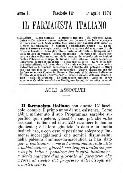 Il farmacista italiano ed il medico pratico rivista mensile di scoverte chimico farmaceutiche e mediche ...