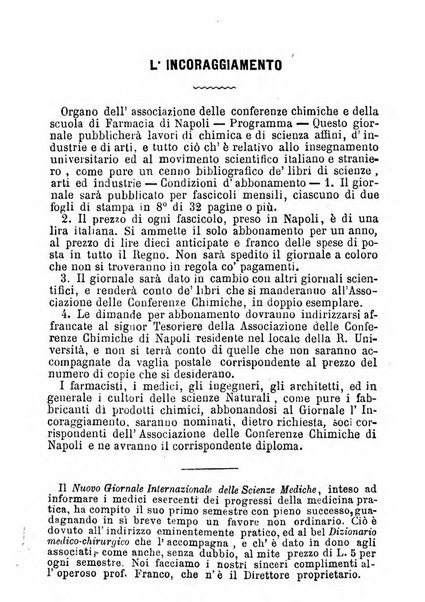 Il farmacista italiano ed il medico pratico rivista mensile di scoverte chimico farmaceutiche e mediche ...