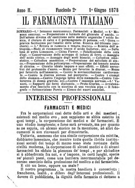 Il farmacista italiano ed il medico pratico rivista mensile di scoverte chimico farmaceutiche e mediche ...