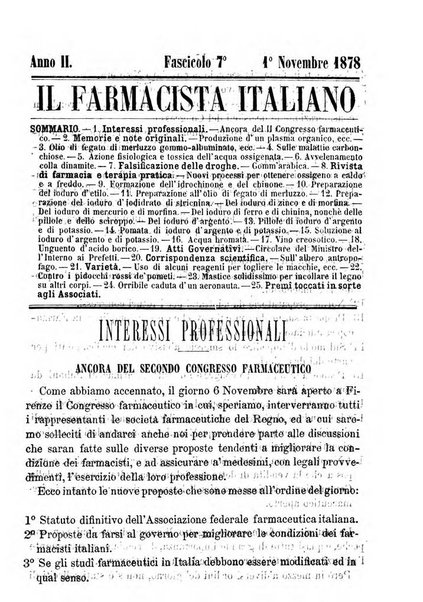 Il farmacista italiano ed il medico pratico rivista mensile di scoverte chimico farmaceutiche e mediche ...