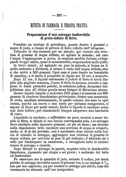 Il farmacista italiano ed il medico pratico rivista mensile di scoverte chimico farmaceutiche e mediche ...