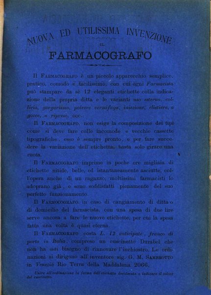 Il farmacista italiano ed il medico pratico rivista mensile di scoverte chimico farmaceutiche e mediche ...