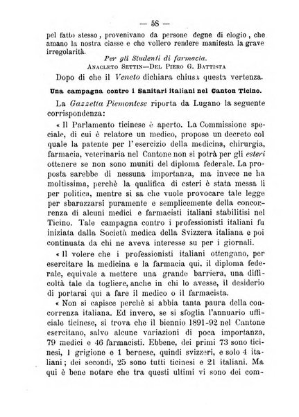 Il farmacista italiano ed il medico pratico rivista mensile di scoverte chimico farmaceutiche e mediche ...