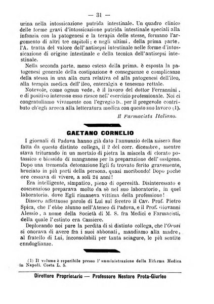 Il farmacista italiano ed il medico pratico rivista mensile di scoverte chimico farmaceutiche e mediche ...