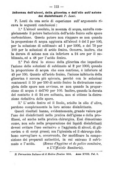 Il farmacista italiano ed il medico pratico rivista mensile di scoverte chimico farmaceutiche e mediche ...