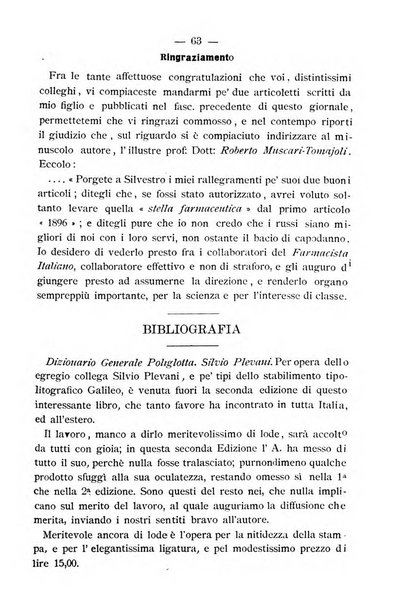 Il farmacista italiano ed il medico pratico rivista mensile di scoverte chimico farmaceutiche e mediche ...