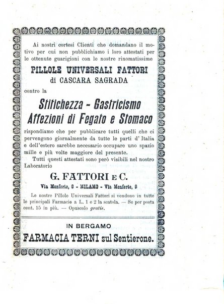 Diario guida della citta e provincia di Bergamo