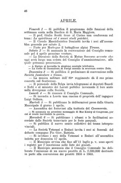 Diario guida della citta e provincia di Bergamo