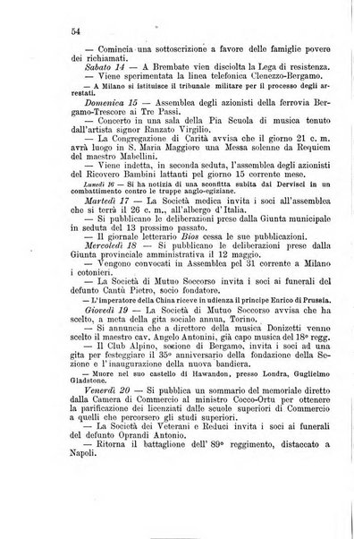 Diario guida della citta e provincia di Bergamo