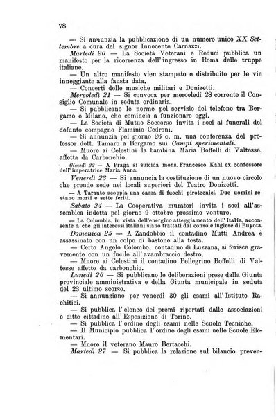 Diario guida della citta e provincia di Bergamo