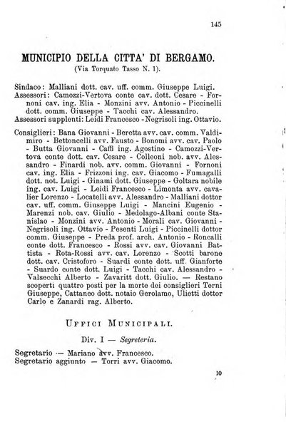 Diario guida della citta e provincia di Bergamo