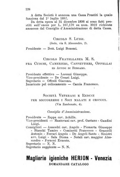 Diario guida della citta e provincia di Bergamo