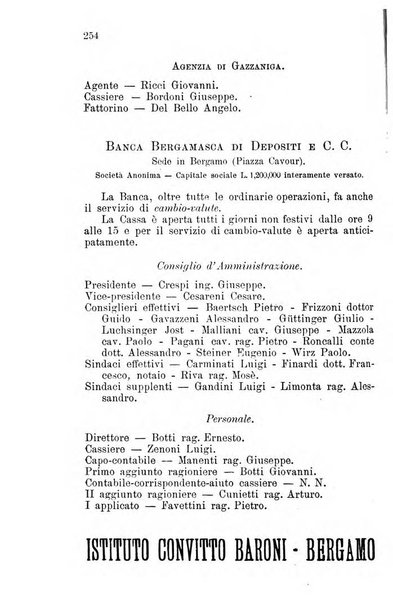 Diario guida della citta e provincia di Bergamo