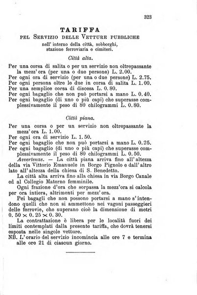 Diario guida della citta e provincia di Bergamo