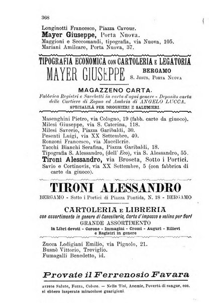 Diario guida della citta e provincia di Bergamo