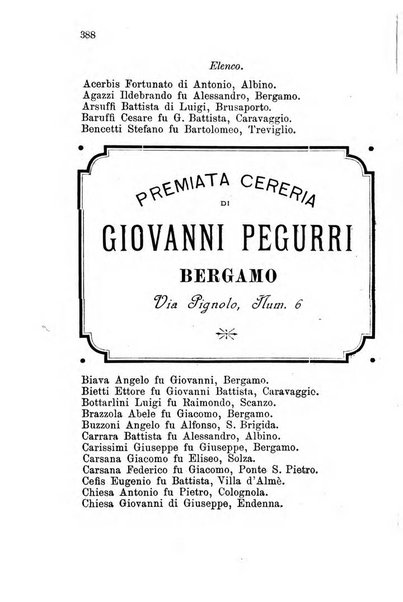 Diario guida della citta e provincia di Bergamo