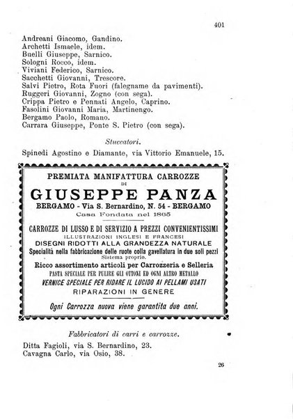 Diario guida della citta e provincia di Bergamo