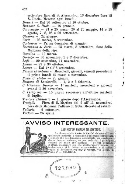 Diario guida della citta e provincia di Bergamo