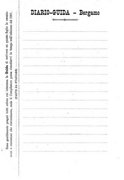 Diario guida della citta e provincia di Bergamo
