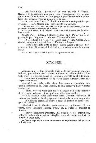 Diario guida della citta e provincia di Bergamo