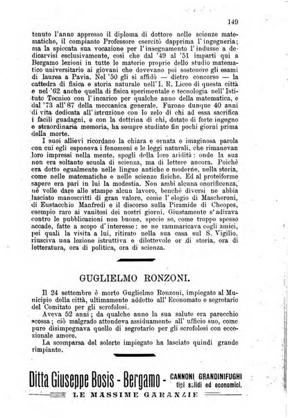 Diario guida della citta e provincia di Bergamo