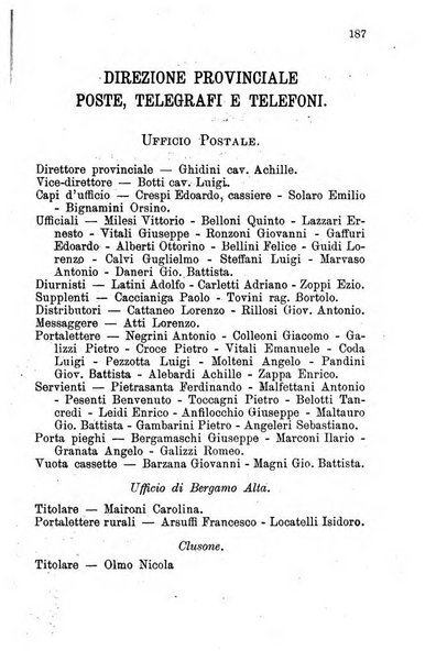 Diario guida della citta e provincia di Bergamo