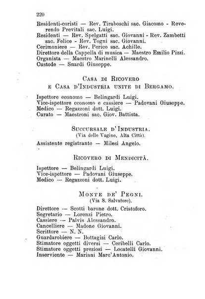 Diario guida della citta e provincia di Bergamo