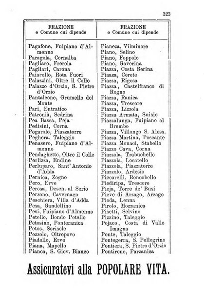 Diario guida della citta e provincia di Bergamo