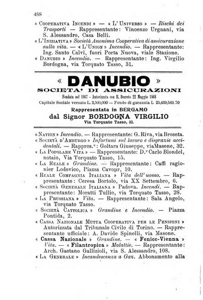 Diario guida della citta e provincia di Bergamo