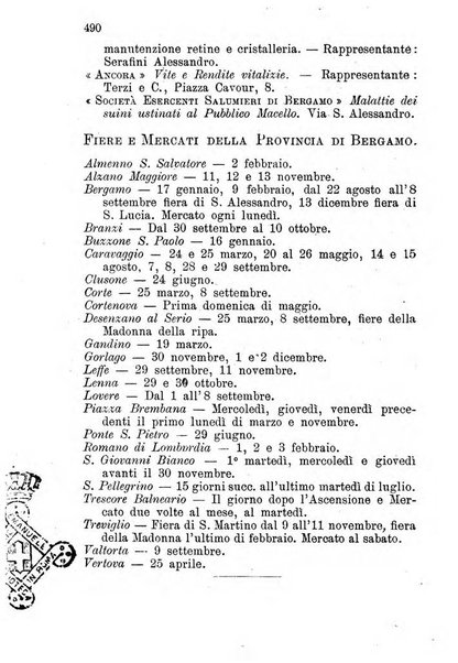 Diario guida della citta e provincia di Bergamo