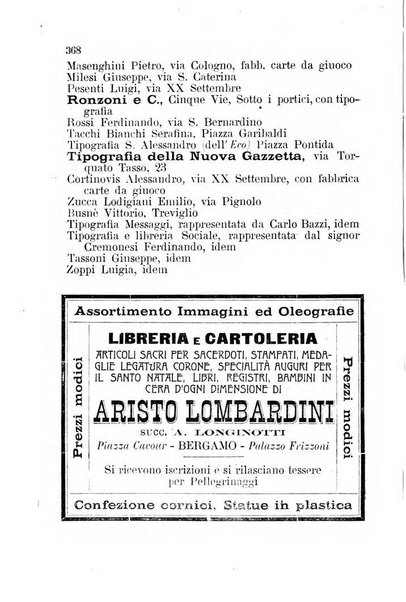 Diario guida della citta e provincia di Bergamo