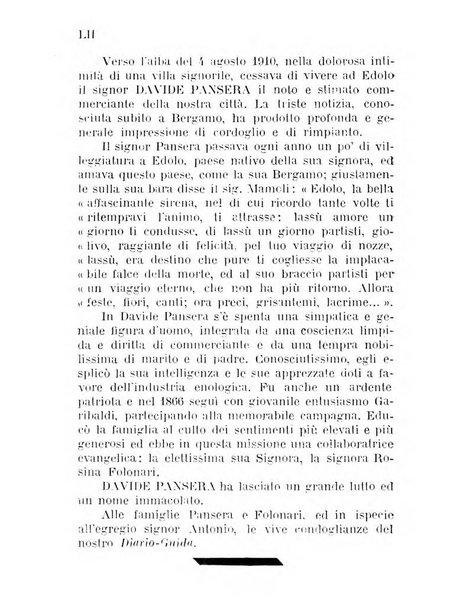 Diario guida della citta e provincia di Bergamo