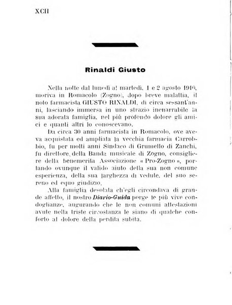 Diario guida della citta e provincia di Bergamo