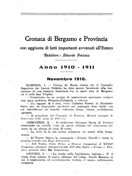 Diario guida della citta e provincia di Bergamo