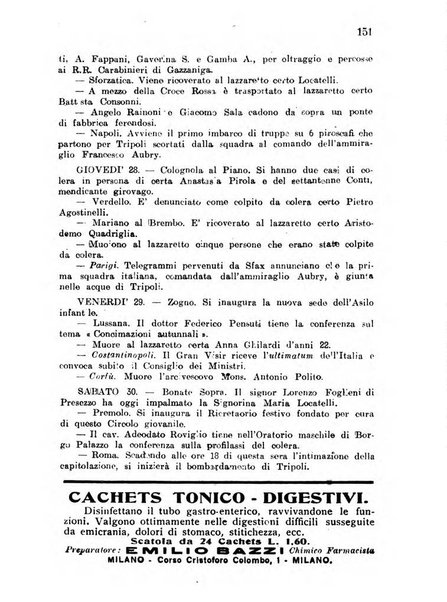 Diario guida della citta e provincia di Bergamo