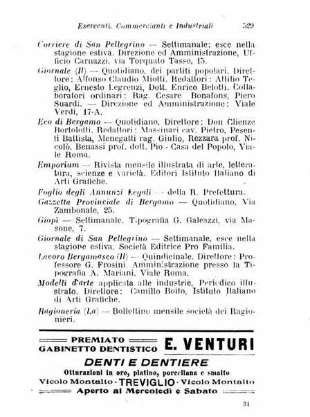 Diario guida della citta e provincia di Bergamo