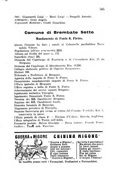 Diario guida della citta e provincia di Bergamo