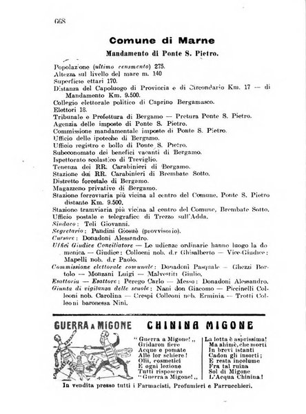 Diario guida della citta e provincia di Bergamo