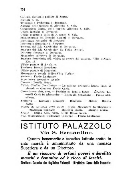 Diario guida della citta e provincia di Bergamo