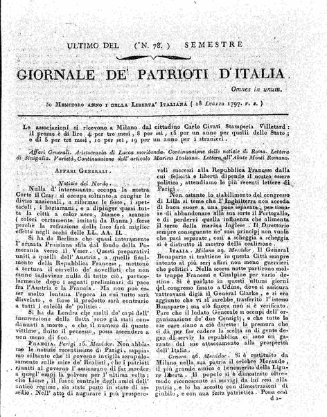 Giornale de' patrioti d'Italia