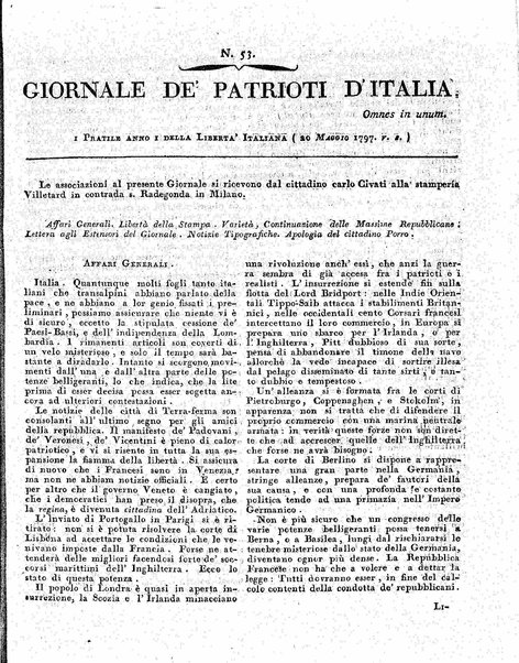 Giornale de' patrioti d'Italia