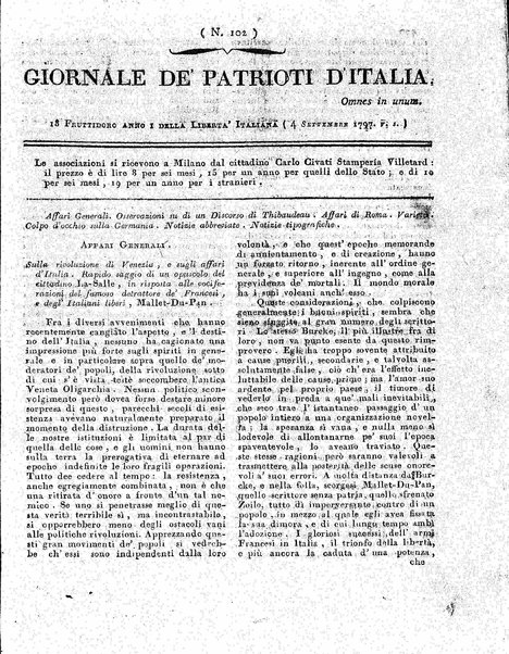 Giornale de' patrioti d'Italia