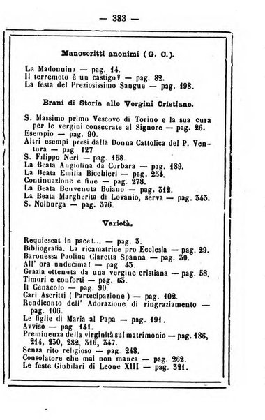 L'angelo delle vergini periodico mensile modenese