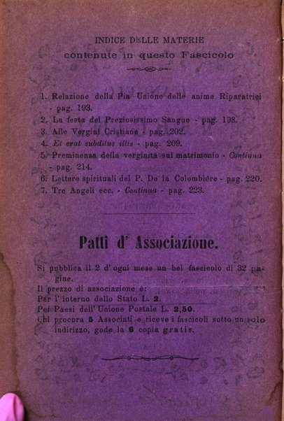 L'angelo delle vergini periodico mensile modenese