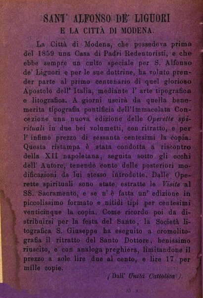 L'angelo delle vergini periodico mensile modenese